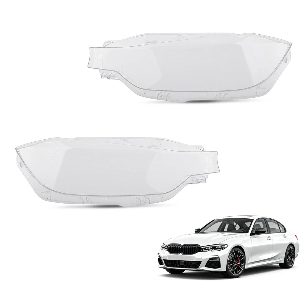 2X Headlight Lens Cover for BMW 3 Series F30 F31 (2016–2018)