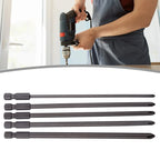 Set of 5 Screwdriver Bits 1/4 Inch for Cross Screwdriver PH1 PH2