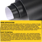Matte Black Vinyl Wrap for Car (150cm x 30cm)