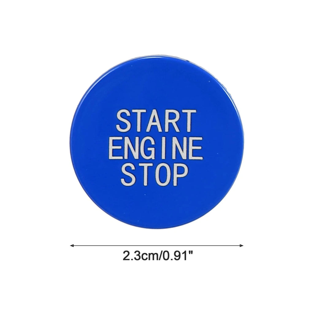 ABS Blue Ignition Push Start Stop Button Cover Trim for BMW 