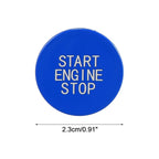 ABS Blue Ignition Push Start Stop Button Cover Trim for BMW 