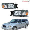 Headlight Assembly for Subaru Forester (2003–2004) Halogen Black Housing