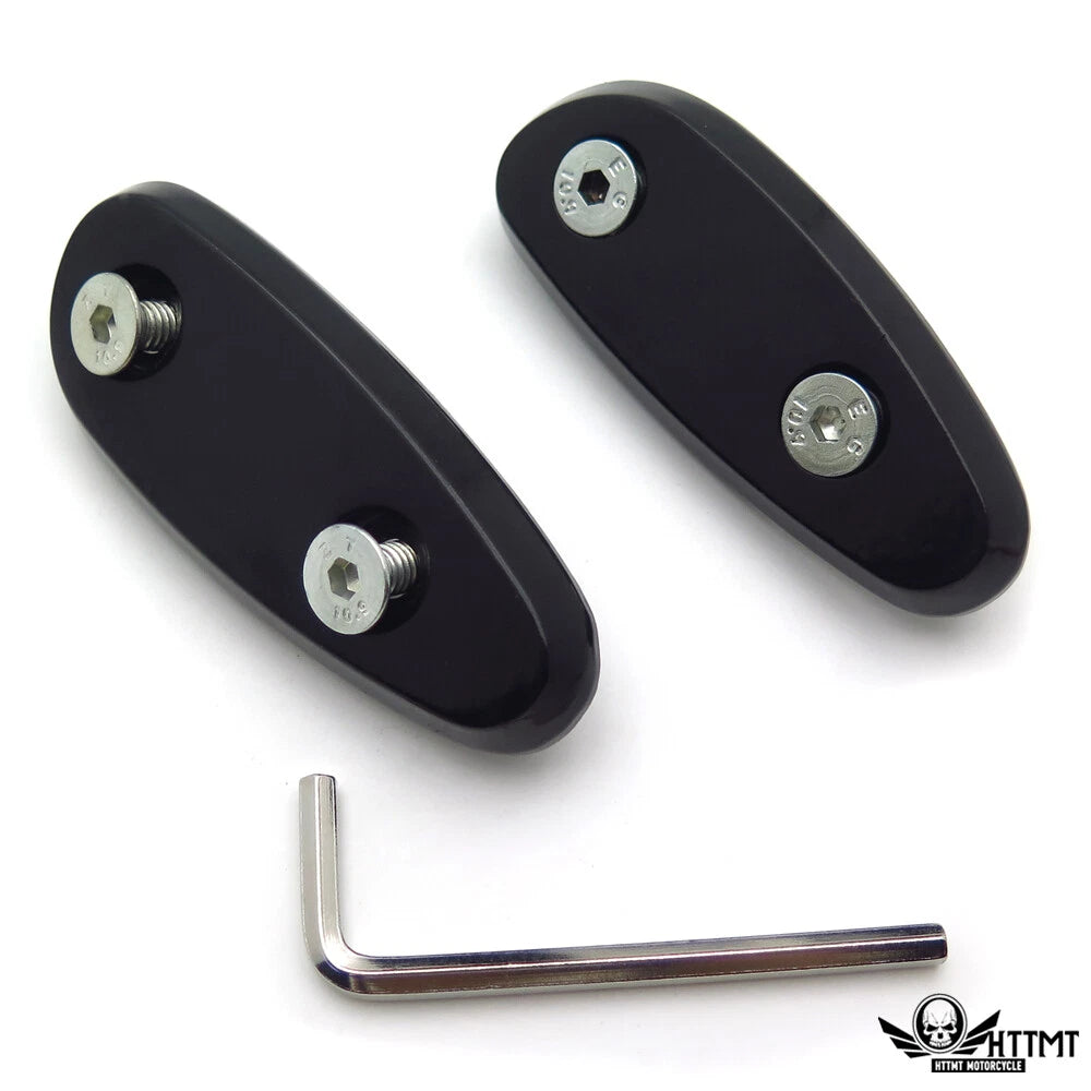 Mirror Block Off Base Plates for Suzuki GSX-R 600 750 1000 (2001–2004) Black