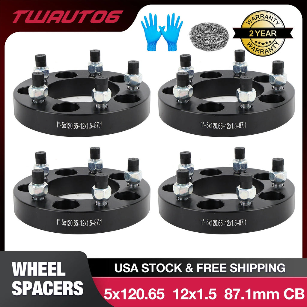 Wheel Spacers for Chevy S10 Camaro Corvette GMC S15 (4PCS) (5x4.75, M12x1.5)