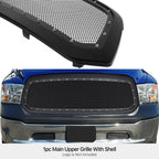 Upper Black Mesh Grille for Ram 1500 (2013-2018, 2019-2021 Classic)