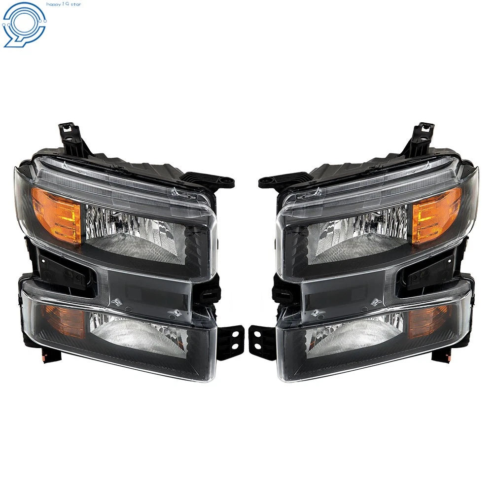 Set of 2 Halogen Tail Lights & Headlights for Chevy Silverado 1500 (2019–2021)
