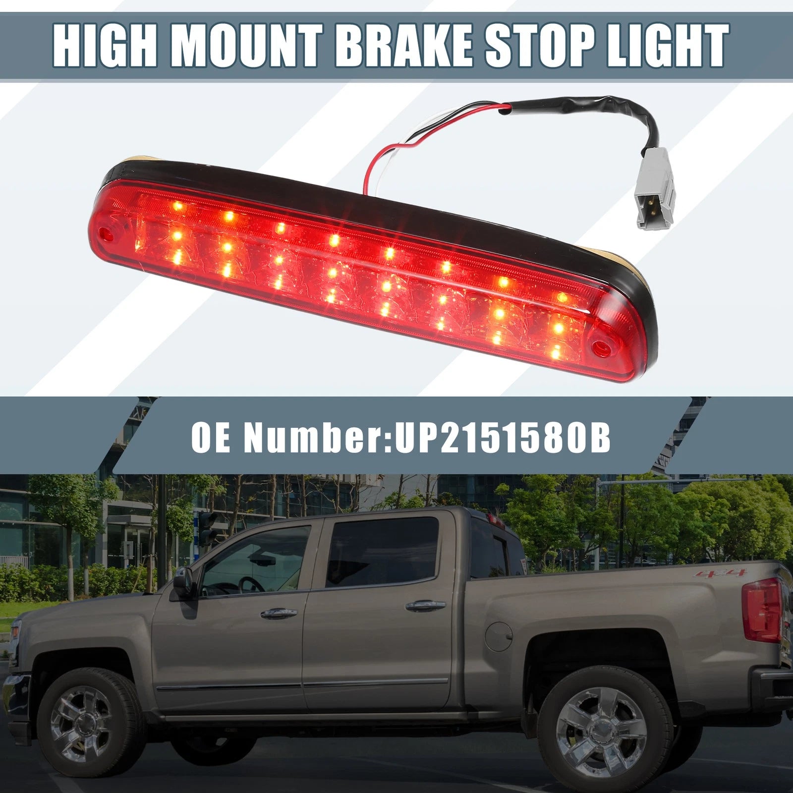 Tail High Mount Brake Stop Light CC3Z13A613B for Ford F-250 (1999–2016) Red