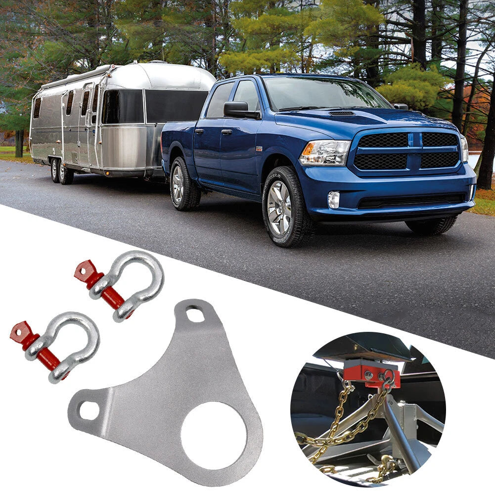 5th Wheel Ultimate Connection Safety Chains & Plate for 1/2in Shackles Kit