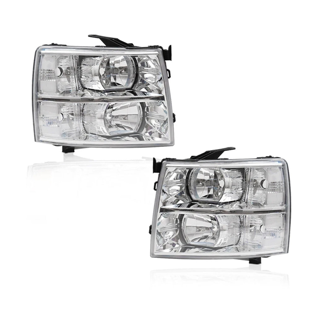 Clear Corner Headlights for Chevy Silverado 1500 2500 3500 (2007–2013)