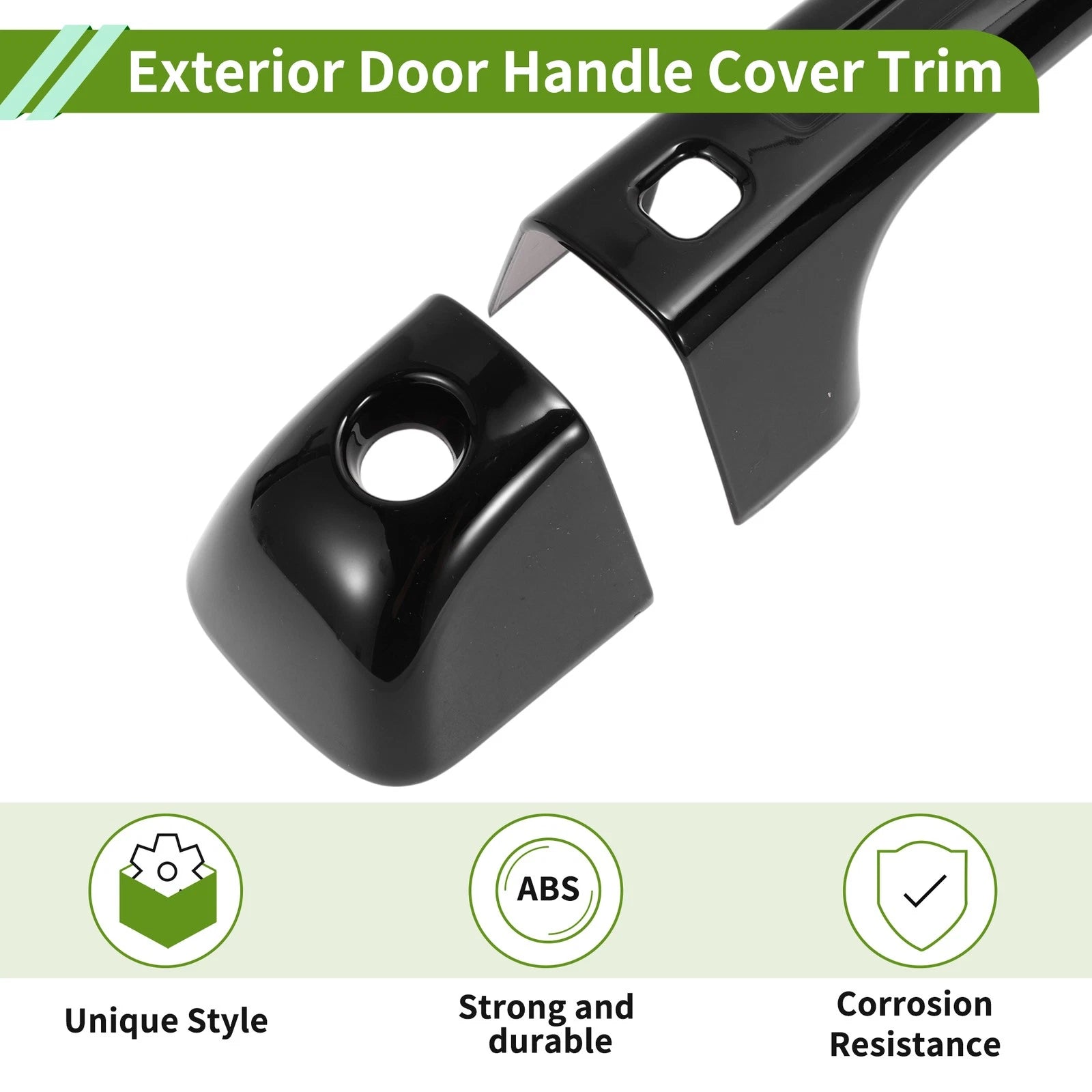 Exterior Door Handle Cover Trim for Ford Bronco (2021–2025) Gloss Black ABS