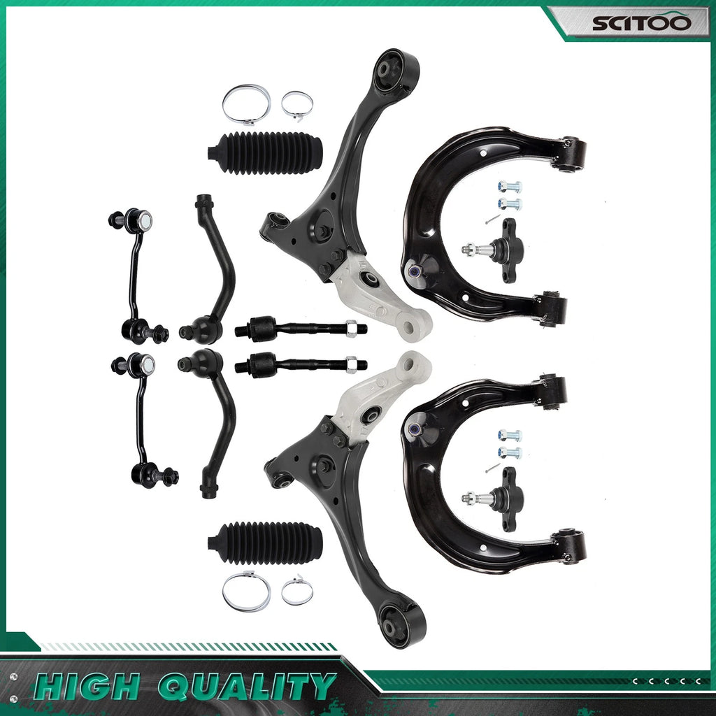 14Pcs Front Control Arm Tie Rod End Ball Joint Sway Bar for Hyundai Sonata (2006–2008)