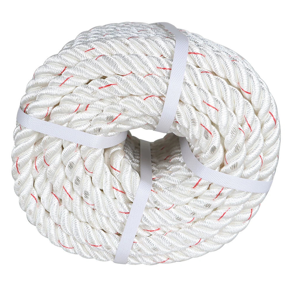 Set of 2 Polyester Braided Ropes for Multipurpose Use (100' Length)
