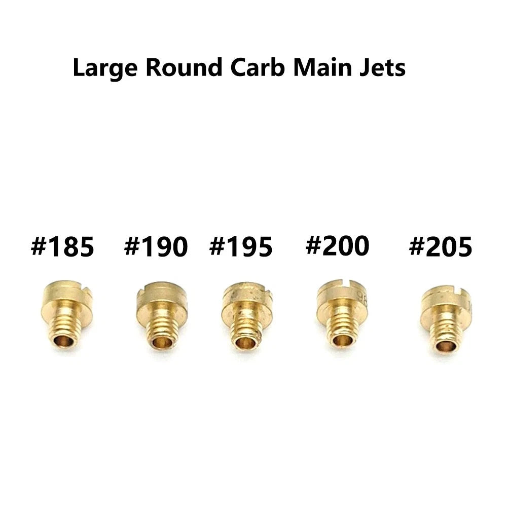 5pcs Carburetor Main Jets for Mikuni N100/604 (#185, #190, #195, #200, #205)