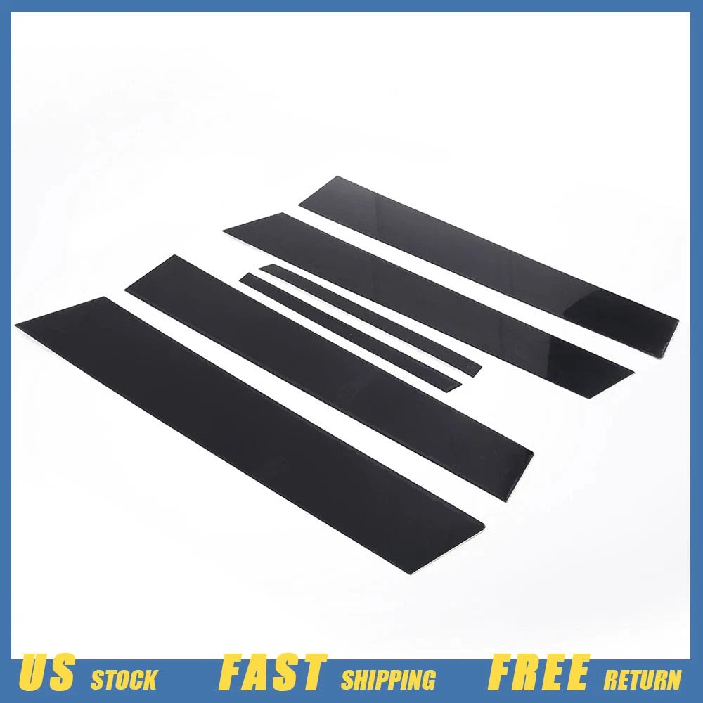 Set of 6 Gloss Black Door Pillar Posts Trim for Honda Civic (2006–2011)