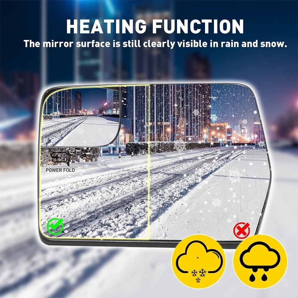 Exterior Side View Door Mirror Glass for Ford F-150 (2015–2023)