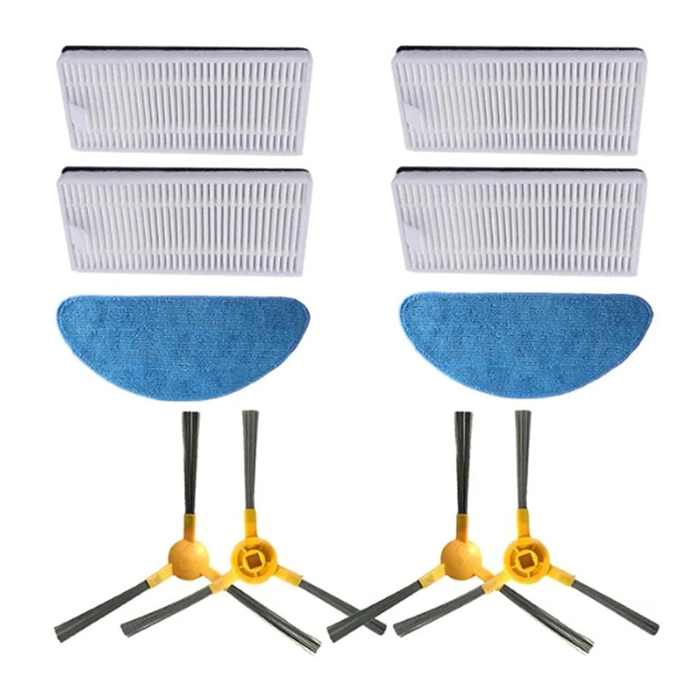Set of 4 Filters & Side Brushes for Ikhos 800T820S Robot Vacuum
