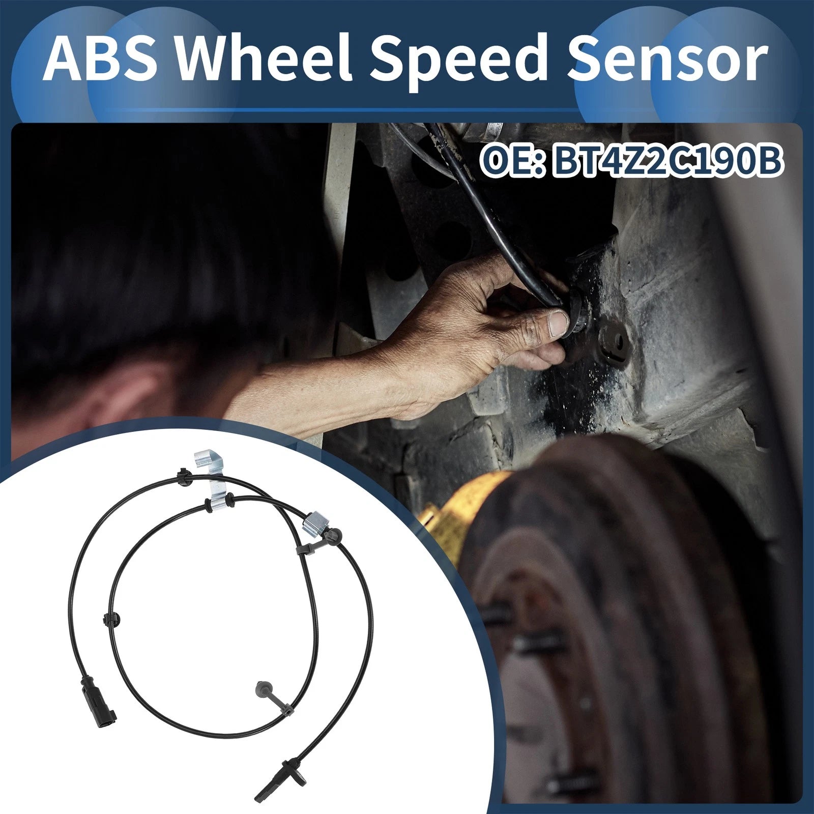 ABS Wheel Speed Sensor for Ford Edge (2015–2023) No.BT4Z2C190B FWD Rear Left