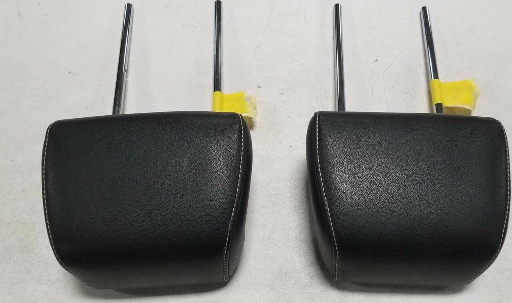Set of 2 Rear 3rd Row Headrests for Ford Flex (2009–2012) Black Leather