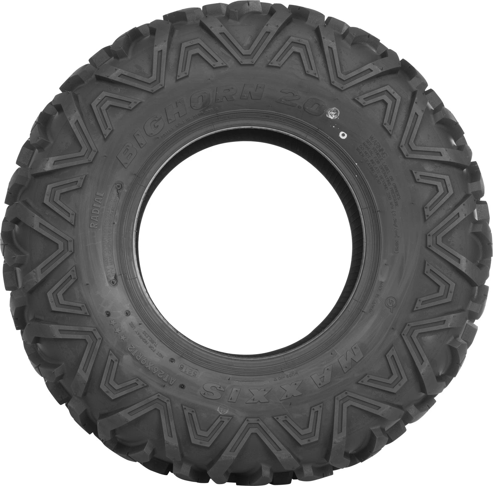 Maxxis Bighorn 2 Tire 25x8R12 for UTV (Radial, 340lbs Load Rating)