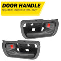 2X Inside Door Handles Left Right Gray for Toyota Camry (2002–2006)