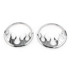 2 Pcs Chrome ABS Front Speaker Grill Trim Cover for Harley Electra Glide (2014–2022)