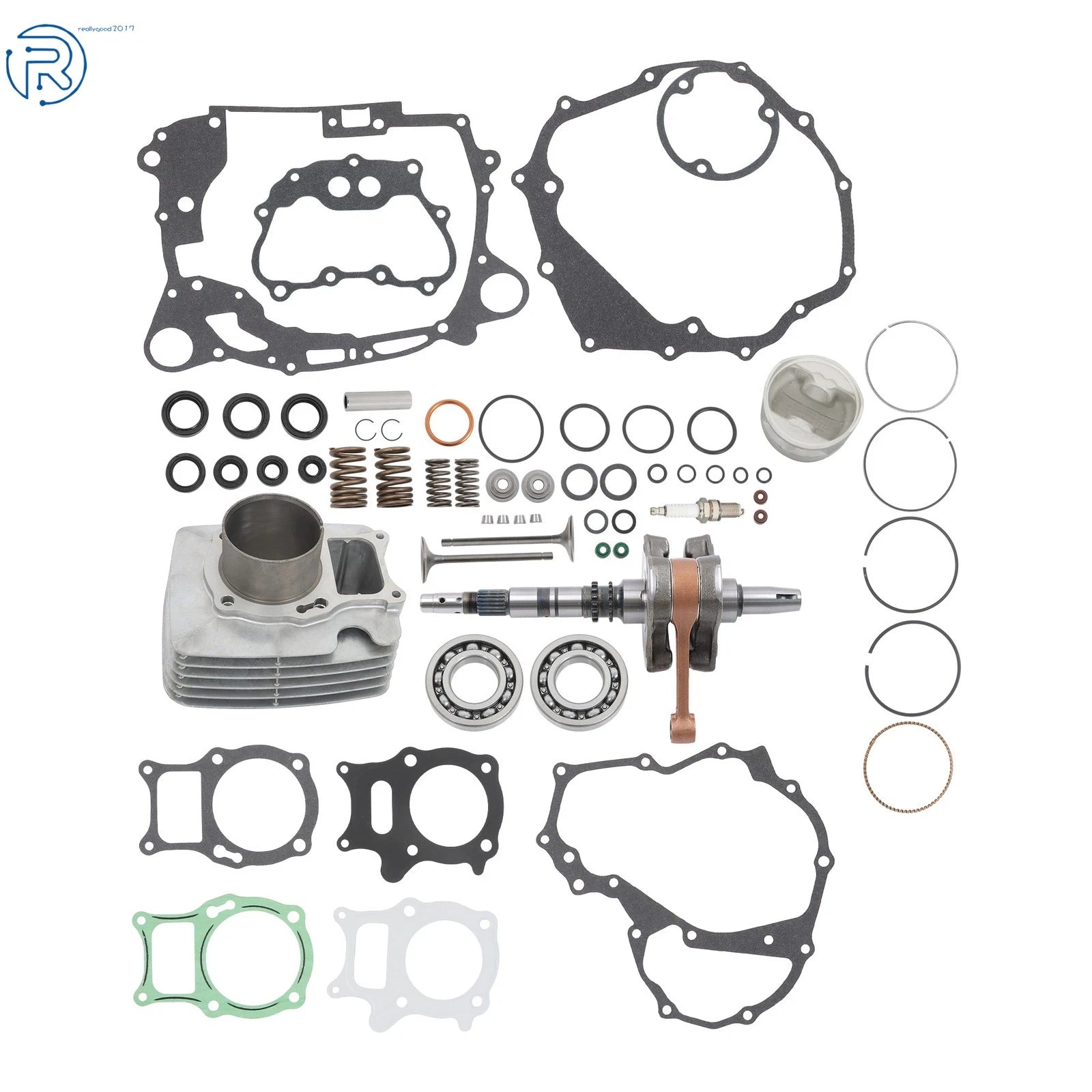 Engine Crankshaft, Valve Kit, Cylinder, Overhaul Gasket for Honda TRX250