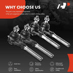 Set of 4 Inner & Outer Tie Rod Ends for Ford F-150 F-250 Expedition (1997–2023)