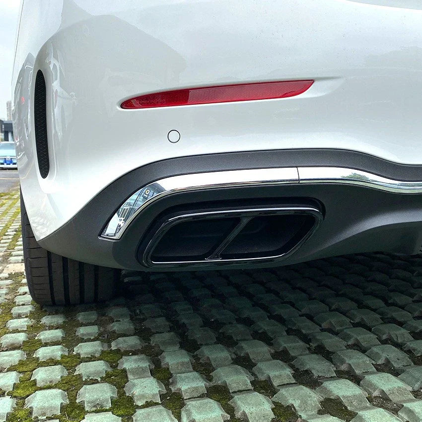 Black Exhaust Tip Trim Covers for Mercedes-Benz C-Class (2022–2025)