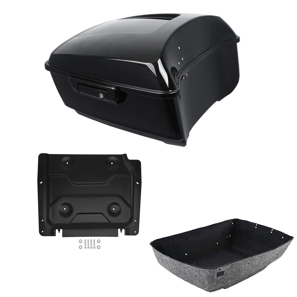 Black King Trunk Luggage Base Plate for Harley Touring Road Glide (2014–2026)