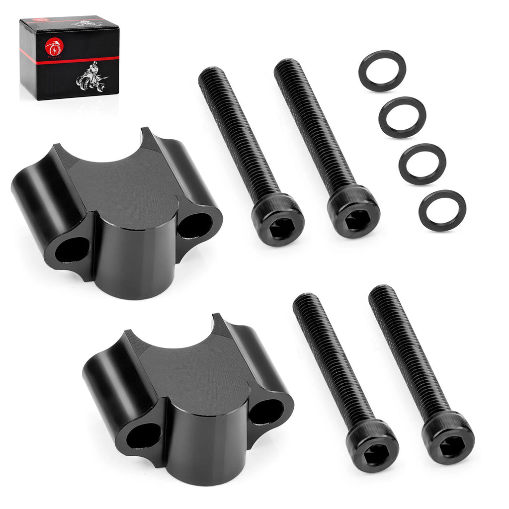 7/8" Black Handlebar Risers Bar Clamp Kit for Can-Am Honda Yamaha