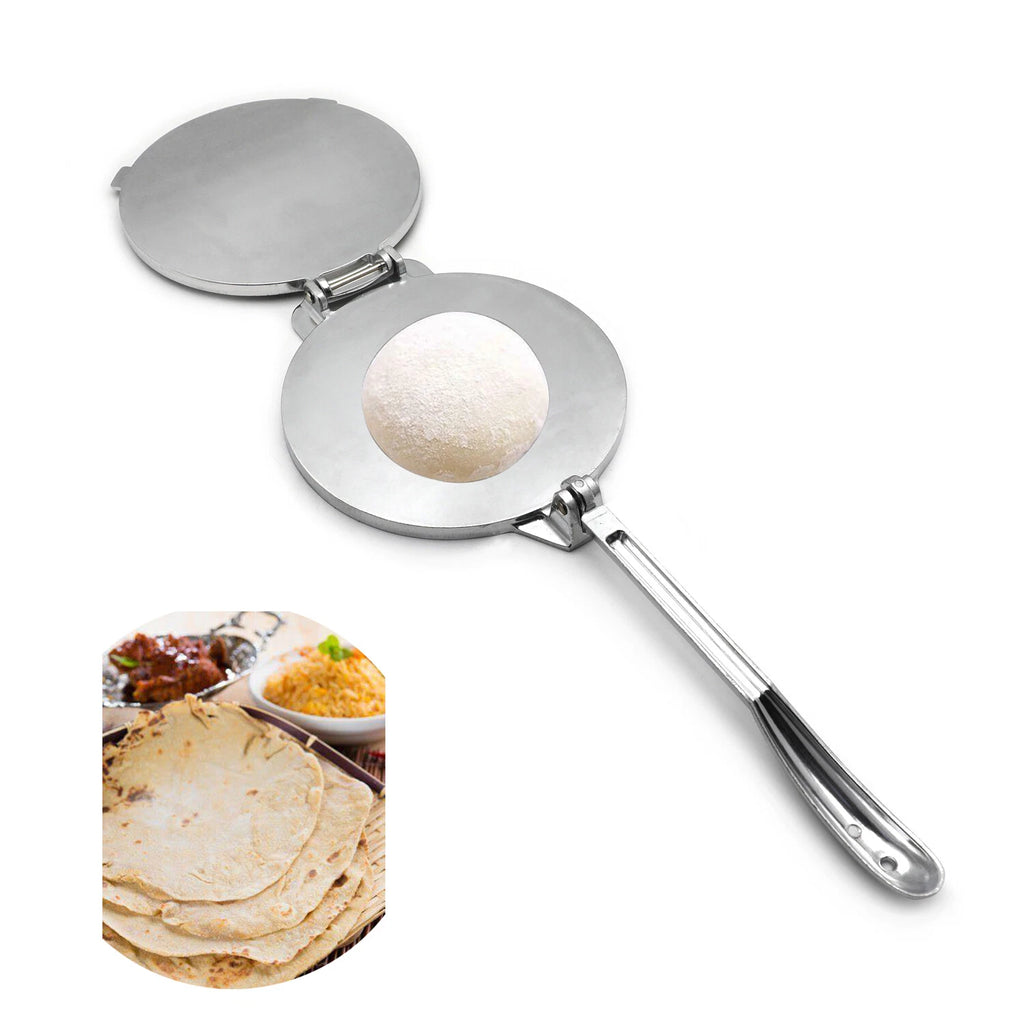 Aluminum Tortilla Press 8" Wide with 10" Handle for Tortillas
