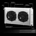 Aluminum Radiator with Cooling Pull Fan Shroud for Chevy C/K-Series (1981–1986)