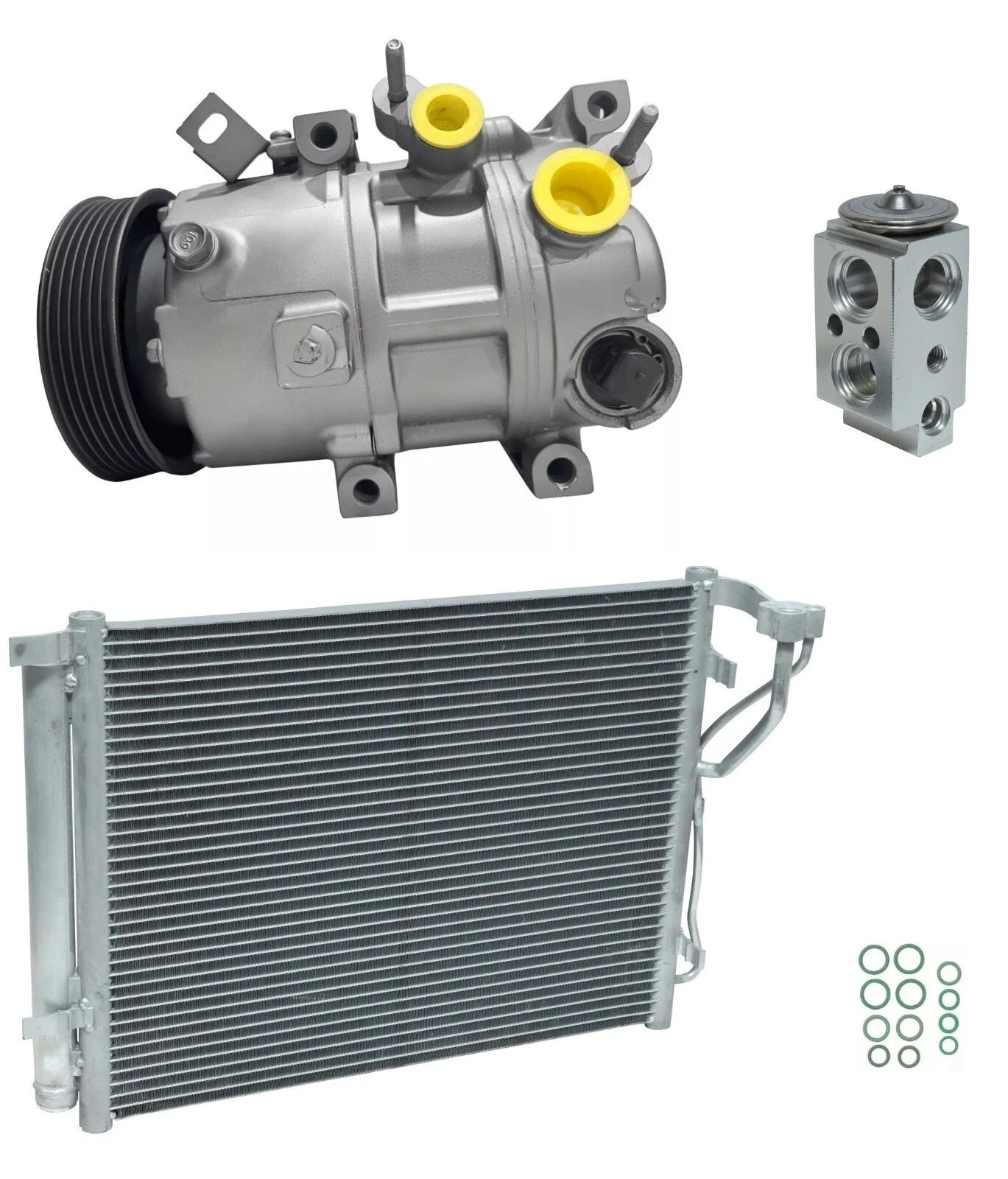 AC Compressor Kit With Condenser for Kia Optima 1.6L Turbo (2016–2018)