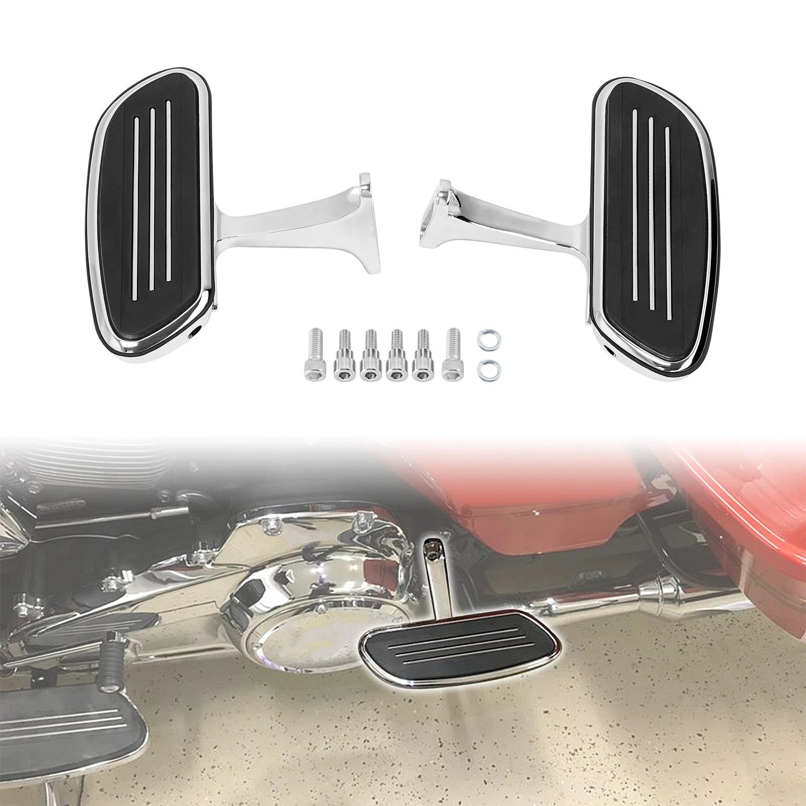 1 1/4" Pegstreamliner Passenger Footboard FootPeg Mount for Harley Touring (1993–Present)