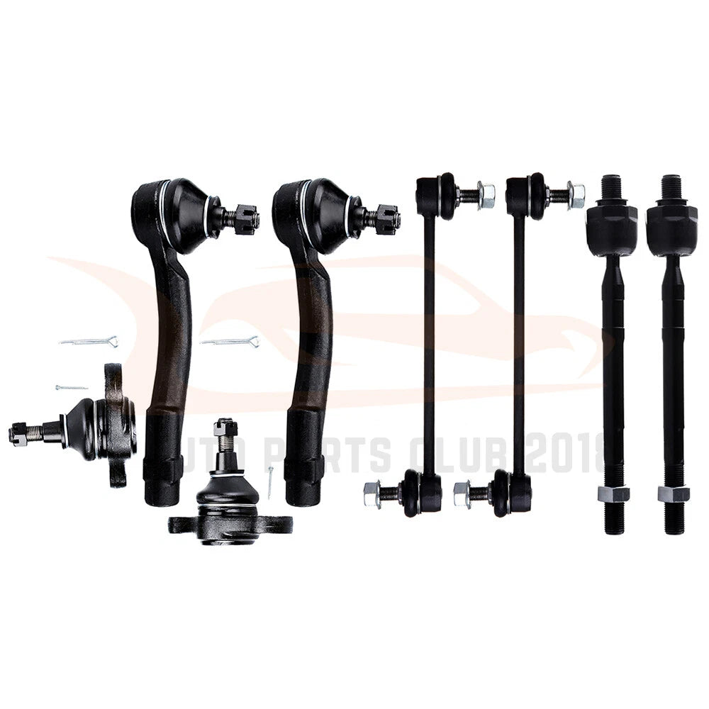 Set of 8 Front Lower Ball Joints & Sway Bar Tie Rod Ends for Hyundai Tucson (2005–2009)