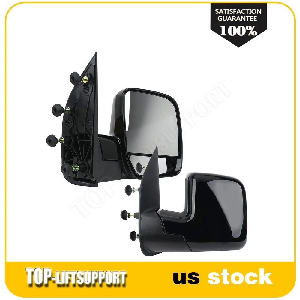 Pair of Manual Side View Mirrors for Ford E150 E250 E350 E450 E550 Van