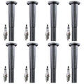 NGK 8 Iridium IX Spark Plugs & Denso Coil Boots Kit for Lexus SC400 LS400 (1992–2000)