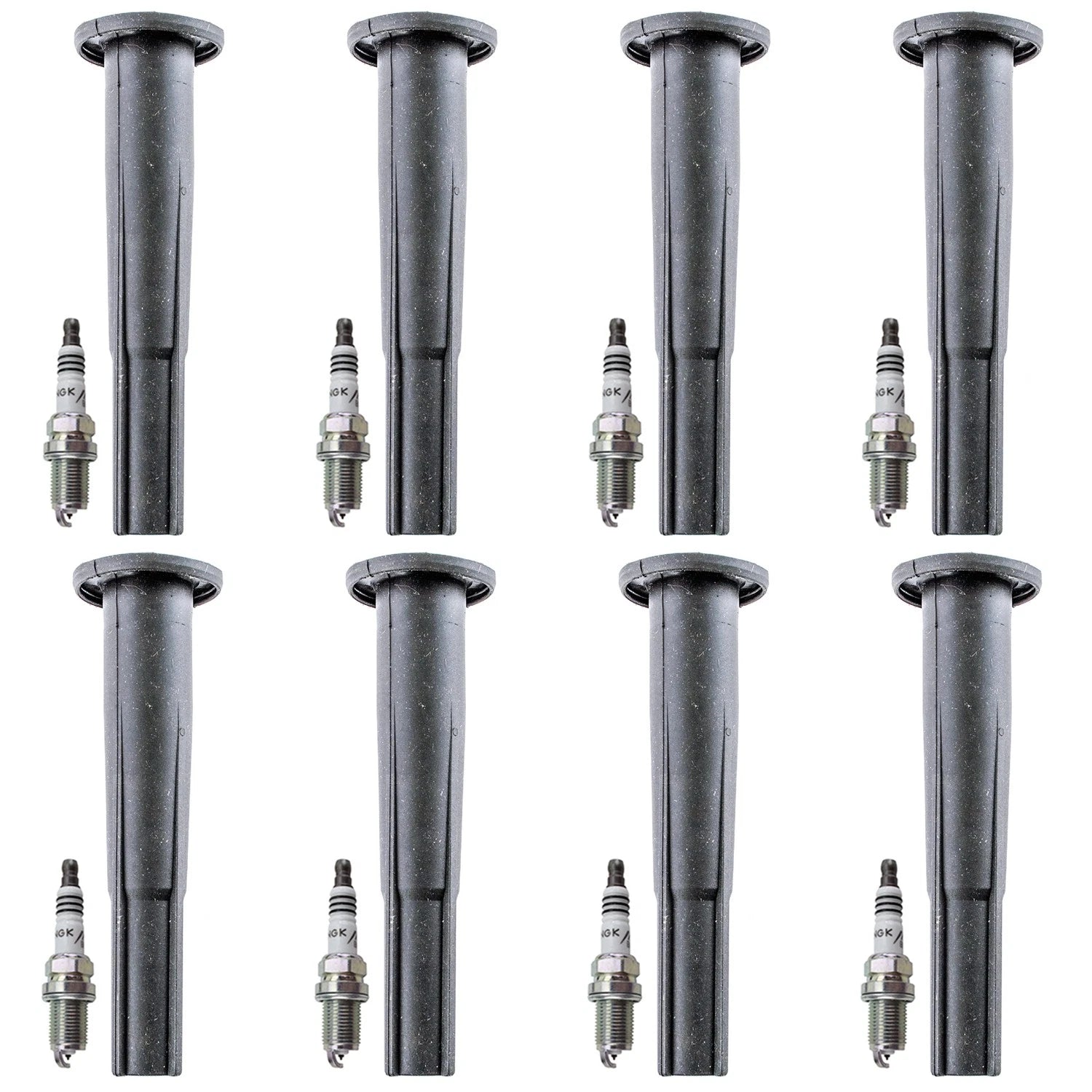 NGK 8 Iridium IX Spark Plugs & Denso Coil Boots Kit for Lexus SC400 LS400 (1992–2000)