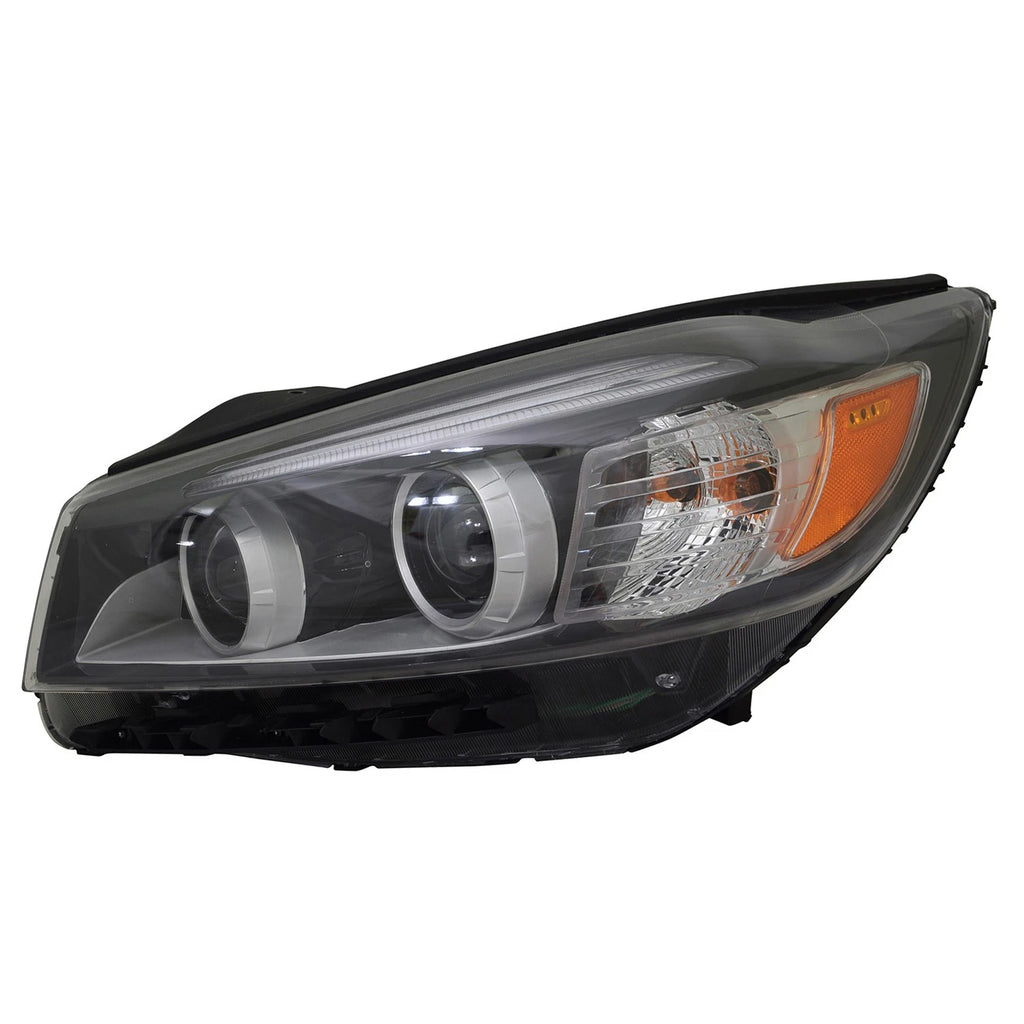 Replacement Driver Side Halogen Headlight Assembly with LED Light Bar for Jeep Wrangler (2007–2018)