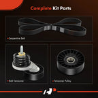 3X Serpentine Belt Drive Component Kit for Ford F-150 F-250 F-350 (1990–1992)