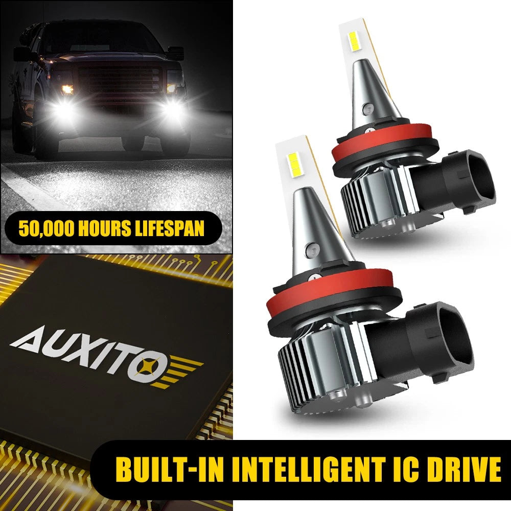 2pcs H8 H9 H11 LED Fog Light Bulb 6000K for Universal Fit (2010–2023)