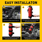 Fire Extinguisher Holder Strap for Jeep Wrangler TJ JK JL (1997–2018)