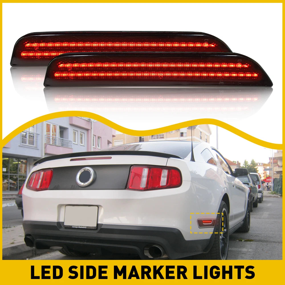 Smoked Rear Side Marker Lights for Ford Mustang (2010–2014)
