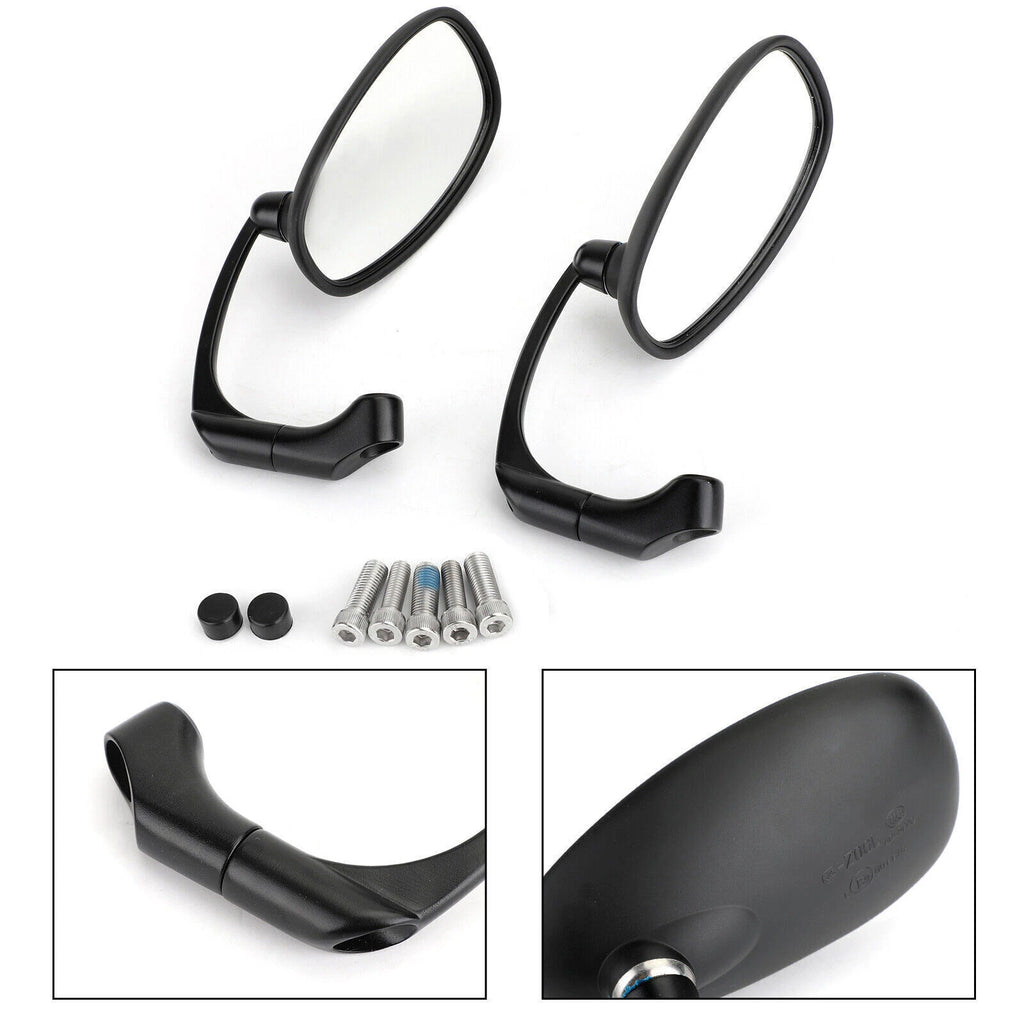 Pair of Round Rear View Mirrors for Universal Motorcycle (8mm 10mm)