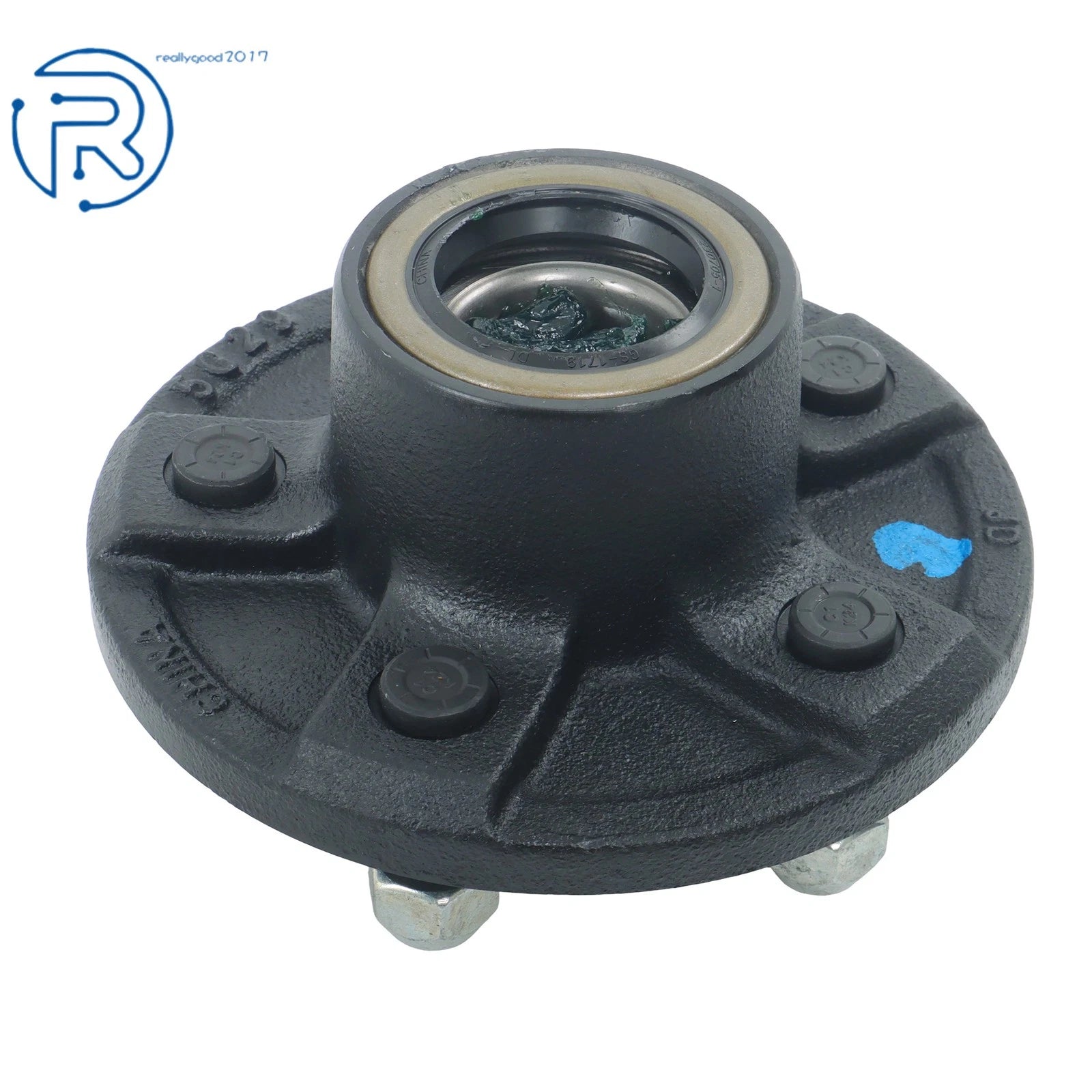 Trailer Hub Assembly & Circle #84 Spindle & Brake Flange for 5 on 4.5" (Pre-Assembled)