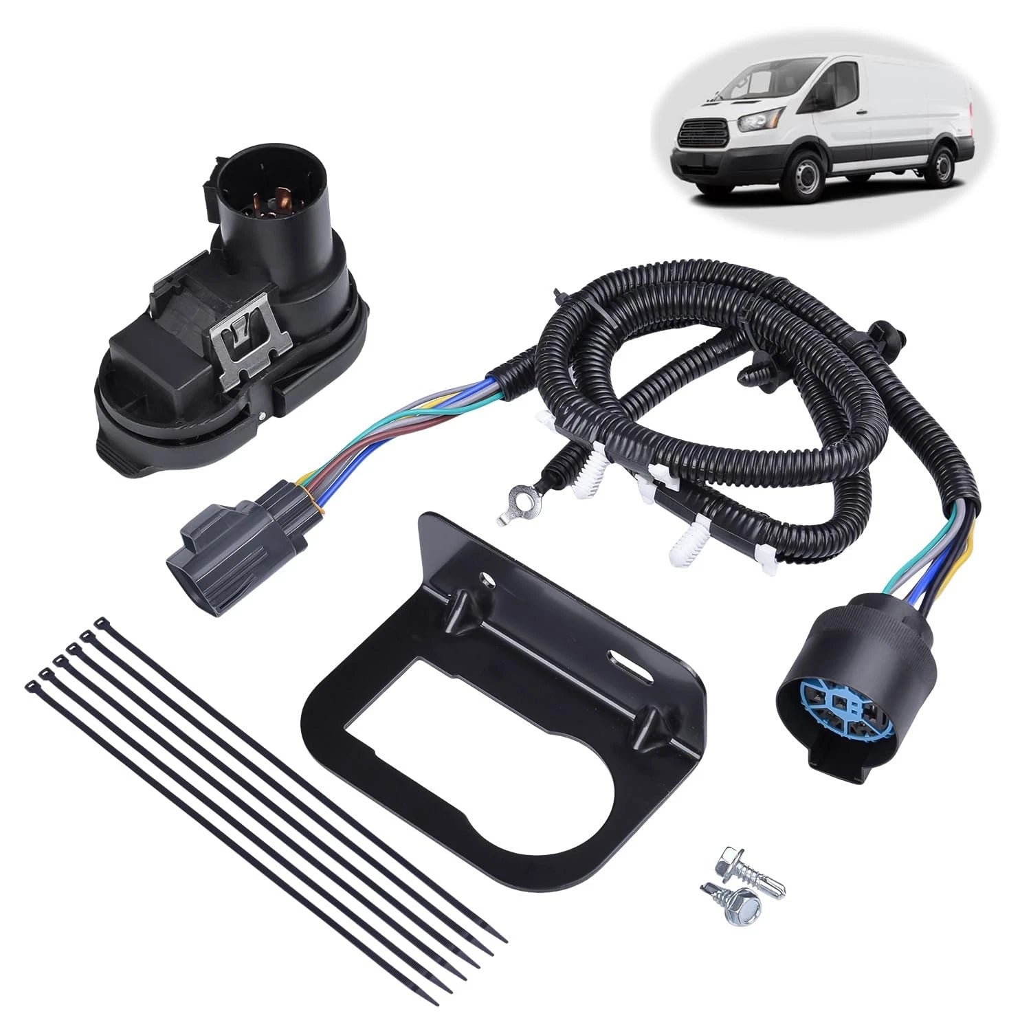 Trailer Tow Wiring Connector Harness for Ford Transit 150 (2015–2019)