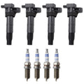Set of 4 Ignition Coils & Spark Plugs for Kia Optima Rondo