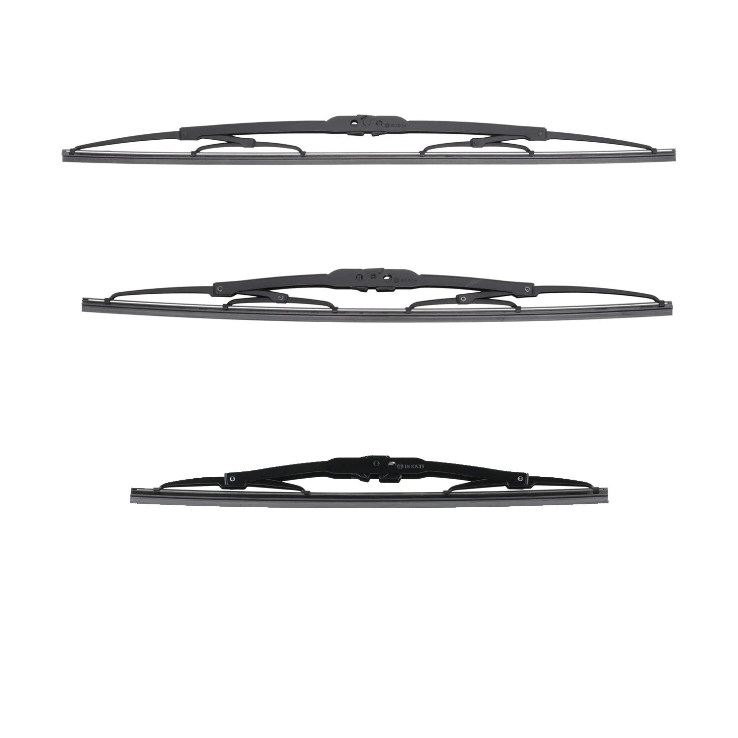 3pc Wiper Blade Kit for Bosch Micro Edge (Front LH 21", RH 18", Rear 13")