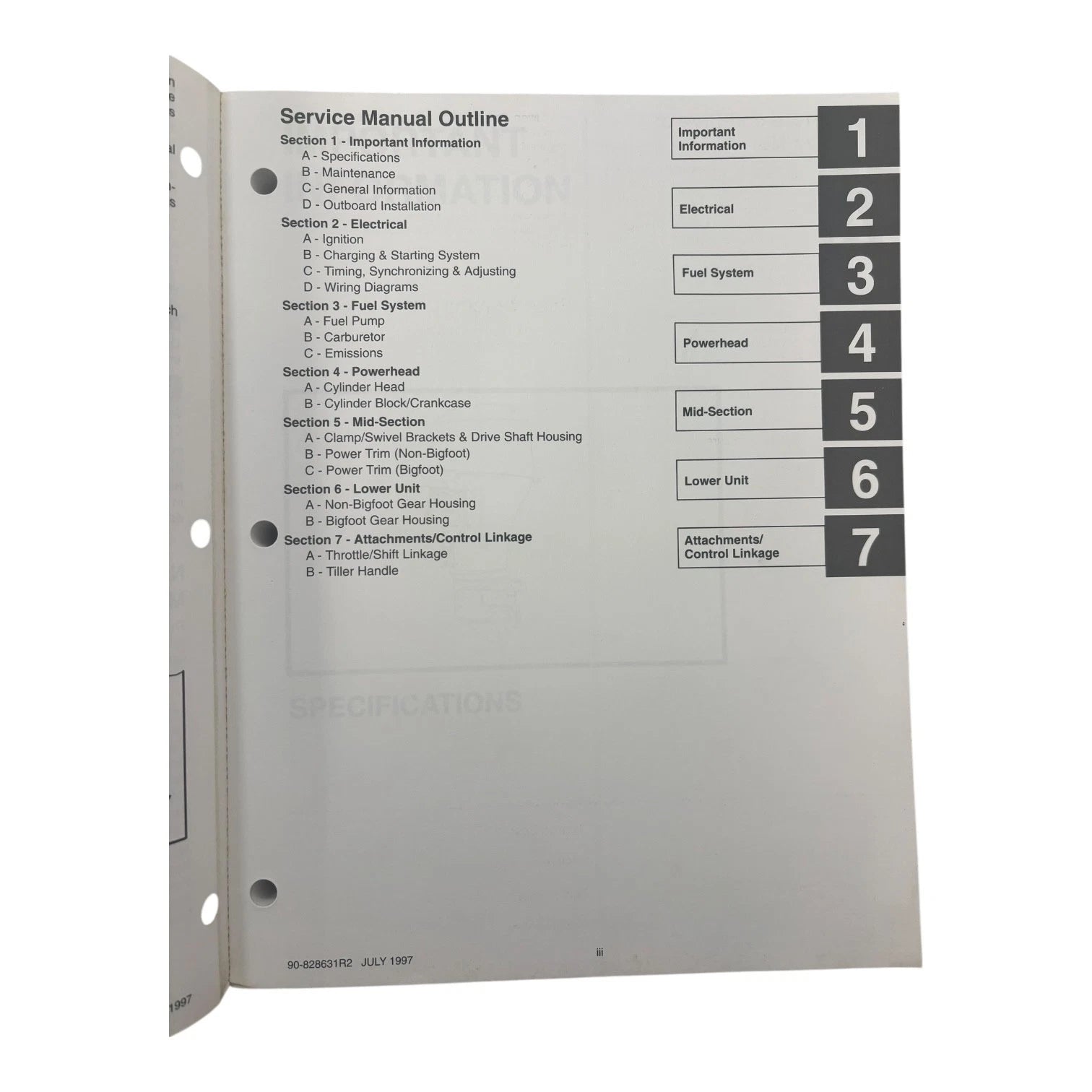 Service Manual for Mercury Mariner Outboards 90-828631R2 (4-Stroke 40-55)