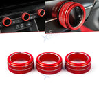 Red Center Console AC Switch Knob Ring Covers for Honda Civic Accord (2023–2024)